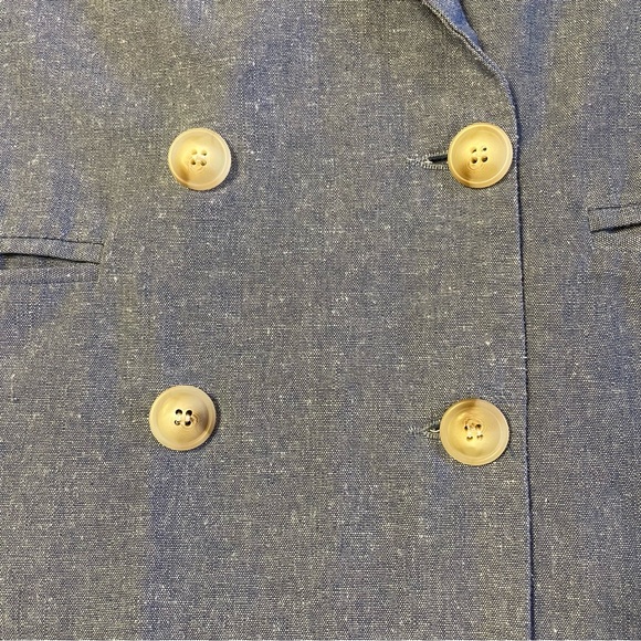 Light Blue Blazer London de Salon Korea Suit Jacket Button Front - Picture 5 of 11